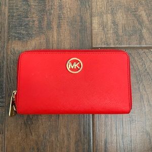 Orange/red Michael Kors wallet